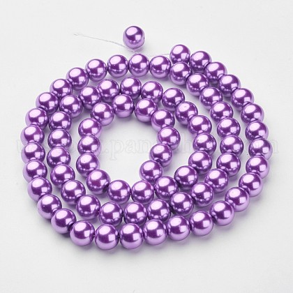 Glass Pearl Beads Strands US-HY-10D-B15-1