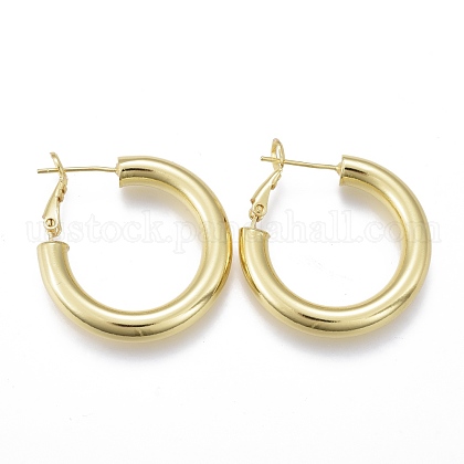 Brass Hoop Earrings US-EJEW-I250-01B-1