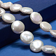 Flat Round Natural Baroque Pearl Keshi Pearl Beads Strands US-PEAR-R015-17-6
