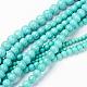 Mixed Size Synthetic Turquoise Round Bead Strands US-TURQ-X0002-1
