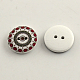 2-Hole Printed Wooden Buttons US-X-BUTT-R031-015-2