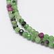 Natural Ruby in Zoisite Beads Strands US-G-E351-02-3