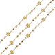 Handmade Golden Brass Enamel Link Chains US-CHC-K011-20G-1