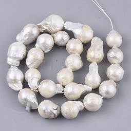 Natural Baroque Pearl Keshi Pearl Beads Strands US-PEAR-Q015-016