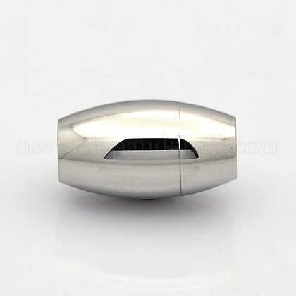 Oval 304 Stainless Steel Magnetic Clasps US-STAS-N014-21-6mm-1