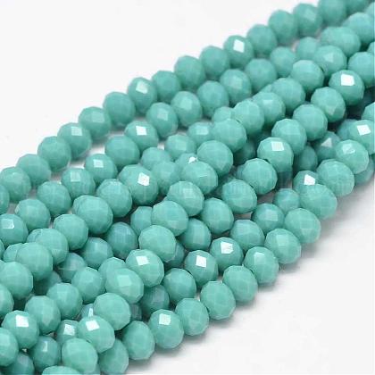 Faceted Rondelle Glass Beads Strands US-GLAA-I033-6mm-29-1