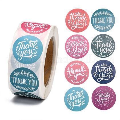1 Inch Thank You Self-Adhesive Paper Gift Tag Stickers US-DIY-E027-A-01-1