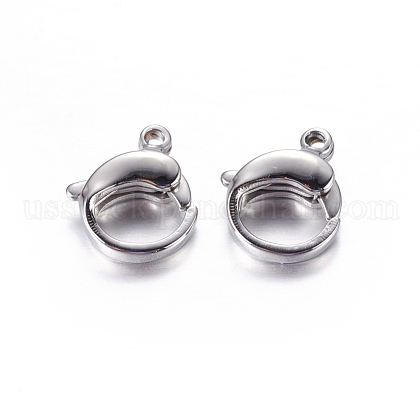 304 Stainless Steel Lobster Claw Clasps US-STAS-H001-1