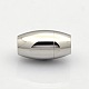 Oval 304 Stainless Steel Magnetic Clasps US-STAS-N014-21-6mm-1