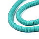 Handmade Polymer Clay Beads Strands US-CLAY-R089-6mm-031-3