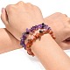 Natural & Synthetic Mixed Stone Chips Stretch Bracelets US-BJEW-JB01308-3