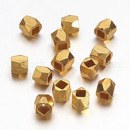 Golden Alloy Faceted Column Spacer Beads US-X-PALLOY-C077-G