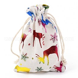 Christmas Theme Cotton Fabric Cloth Bag US-ABAG-H104-B07