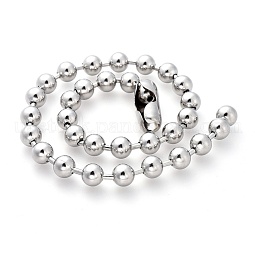 304 Stainless Steel Ball Chain Necklaces US-NJEW-G326-03P