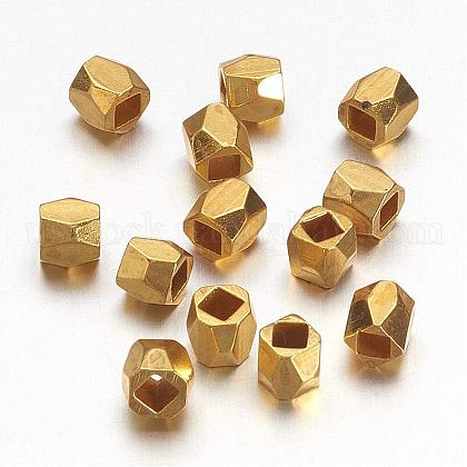 Golden Alloy Faceted Column Spacer Beads US-X-PALLOY-C077-G-1