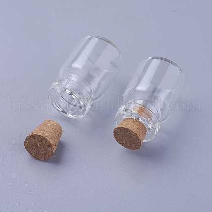 Mini Cute Small Glass Jar Glass Bottles US-AJEW-H004-5-1
