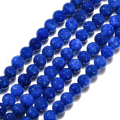 Natural Mashan Jade Round Beads Strands US-G-D263-6mm-XS08-1