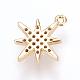 Brass Micro Pave Cubic Zirconia Charms US-ZIRC-G116-09G-2