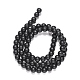 Synthetic Black Stone Beads Strands US-G-G508-6MM-3
