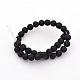 Dyed Natural Black Agate Beads Strands US-G-P088-14-6mm-2