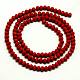 Opaque Solid Color Crystal Glass Rondelle Beads Strands US-EGLA-F048A-02-2