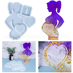 Pregnant Woman Photo Frame Silicone Molds US-DIY-F065-04