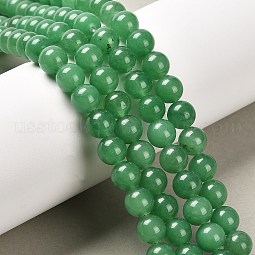 Natural Dyed White Jade Beads Strands US-JBR10-8mm