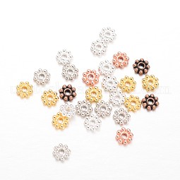 Alloy Daisy Spacer Beads US-PALLOY-L166-31