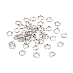 Brass Open Jump Rings US-KK-M165-6mm-01P-NR