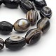 Bicone Natural Striped Agate/Banded Agate Beads Strands US-G-D622-B-03-1