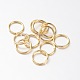 Eco-Friendly PVD Vacuum Plating & Long-Lasting Plated Brass Open Jump Rings&nbsp;US-KK-E663-8mm-G-1