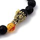 Men's Natural Lava Rock Stretch Beaded Bracelets US-BJEW-JB05429-02-2