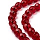 Faceted Glass Round Beads Strands US-X-GF6mmC47-4