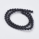 Natural Black Onyx Beads Strands US-G-G591-6mm-06-2