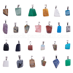 Natural & Synthetic Mixed Gemstone Pendants US-G-Q996-M