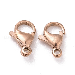 Ion Plating(IP) 304 Stainless Steel Lobster Claw Clasps US-STAS-H353-F-02RG