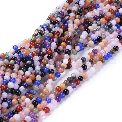 Natural Gemstone Beads Strands US-G-F591-03-4mm-1