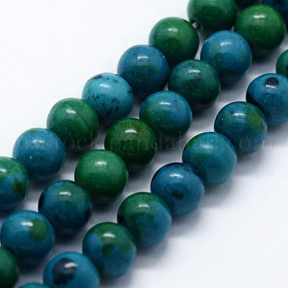 Synthetic Chrysocolla Beads Strands US-G-I199-34-6mm-1