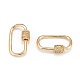 Brass Micro Pave Clear Cubic Zirconia Screw Carabiner Lock Charms US-ZIRC-T010-10G-2