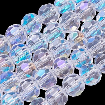 Electroplate Glass Beads Strands US-EGLA-J042-8mm-AB03-1