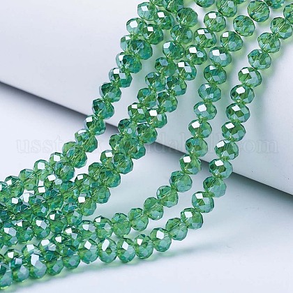 Electroplate Glass Beads Strands US-EGLA-A034-T4mm-A10-1