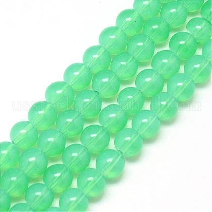 Baking Painted Glass Beads Strands US-DGLA-Q023-6mm-DB9-1