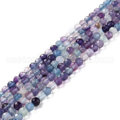 Natural Fluorite Beads Strands US-G-K315-B01-1