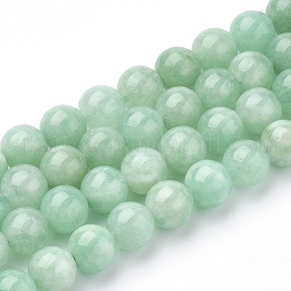 Natural Myanmar Jade/Burmese Jade Beads Strands US-G-T064-22-6mm-1