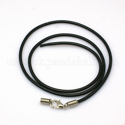 Black Rubber Necklace Cord Making US-NFS045-1-1