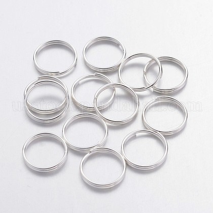 Silver Color Plated Iron Split Rings US-X-JRDS10mm-1
