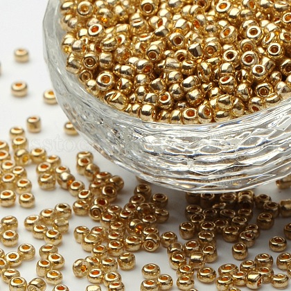 8/0 Electroplate Glass Seed Beads US-SEED-Q004-1-1