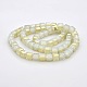 Half Rainbow Plated Imitation Opalite Glass Faceted Cube Beads Strands US-GLAA-A031-8mm-HR06-2