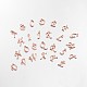Rose Gold Plated Alloy Letter Pendants US-PALLOY-P097-05-1
