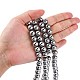 Non-magnetic Synthetic Hematite Beads Strands US-G-S096-10mm-3-5